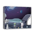 Alien Astronaut Scene Deluxe Canvas 14  x 11  (Stretched)