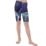 Alien Astronaut Scene Kids  Mid Length Swim Shorts
