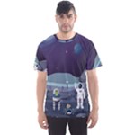 Alien Astronaut Scene Men s Sport Mesh T-Shirt