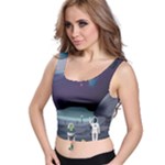 Alien Astronaut Scene Crop Top