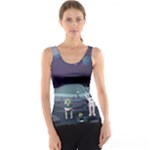 Alien Astronaut Scene Women s Basic Tank Top