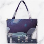 Alien Astronaut Scene Mini Tote Bag