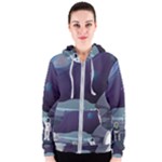 Alien Astronaut Scene Women s Zipper Hoodie