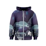 Alien Astronaut Scene Kids  Zipper Hoodie