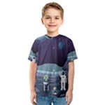Alien Astronaut Scene Kids  Sport Mesh T-Shirt