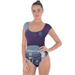 Alien Astronaut Scene Short Sleeve Leotard 