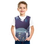 Alien Astronaut Scene Kids  Basketball Tank Top