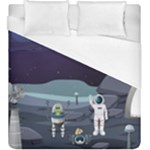 Alien Astronaut Scene Duvet Cover (King Size)
