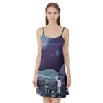 Alien Astronaut Scene Satin Night Slip
