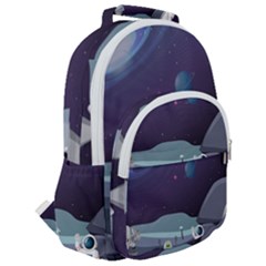 Rounded Multi Pocket Backpack 