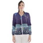 Alien Astronaut Scene Women s Windbreaker