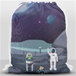 Alien Astronaut Scene Drawstring Bag (Large)