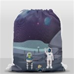 Alien Astronaut Scene Drawstring Bag (Small)