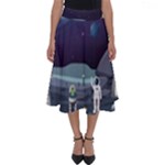 Alien Astronaut Scene Perfect Length Midi Skirt