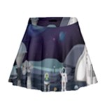 Alien Astronaut Scene Mini Flare Skirt