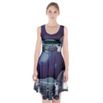 Alien Astronaut Scene Racerback Midi Dress