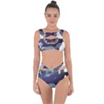 Alien Astronaut Scene Bandaged Up Bikini Set 