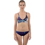 Alien Astronaut Scene Wrap Around Bikini Set