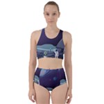 Alien Astronaut Scene Racer Back Bikini Set