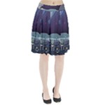 Alien Astronaut Scene Pleated Skirt