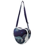 Alien Astronaut Scene Heart Shoulder Bag