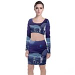Alien Astronaut Scene Top and Skirt Sets