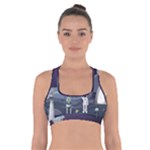 Alien Astronaut Scene Cross Back Sports Bra
