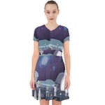 Alien Astronaut Scene Adorable in Chiffon Dress