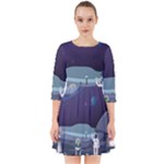 Alien Astronaut Scene Smock Dress
