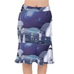 Alien Astronaut Scene Short Mermaid Skirt