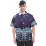 Alien Astronaut Scene Men s Short Sleeve Shirt