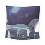 Alien Astronaut Scene Square Tapestry (Small)
