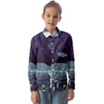 Alien Astronaut Scene Kids  Long Sleeve Shirt