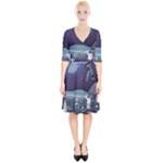 Alien Astronaut Scene Wrap Up Cocktail Dress