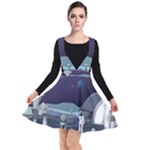 Alien Astronaut Scene Plunge Pinafore Dress