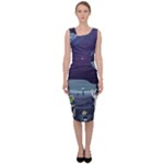 Alien Astronaut Scene Sleeveless Pencil Dress