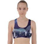 Alien Astronaut Scene Back Weave Sports Bra