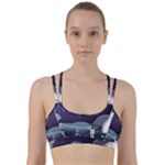 Alien Astronaut Scene Line Them Up Sports Bra
