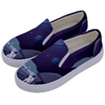 Alien Astronaut Scene Kids  Canvas Slip Ons