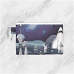 Alien Astronaut Scene Canvas Cosmetic Bag (Small)