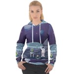 Alien Astronaut Scene Women s Overhead Hoodie