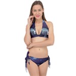 Alien Astronaut Scene Tie It Up Bikini Set