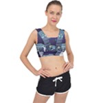 Alien Astronaut Scene V-Back Sports Bra