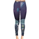 Alien Astronaut Scene Inside Out Leggings