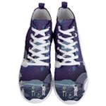 Alien Astronaut Scene Men s Lightweight High Top Sneakers