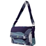 Alien Astronaut Scene Full Print Messenger Bag (S)