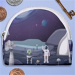 Alien Astronaut Scene Horseshoe Style Canvas Pouch
