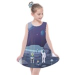 Alien Astronaut Scene Kids  Summer Dress