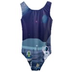 Alien Astronaut Scene Kids  Cut-Out Back One Piece Swimsuit