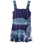 Alien Astronaut Scene Kids  Layered Skirt Swimsuit